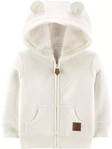 Simple Joys by Carter's Giacca Maglione con Cappuccio e Fodera in Sherpa Unisex Bimbi