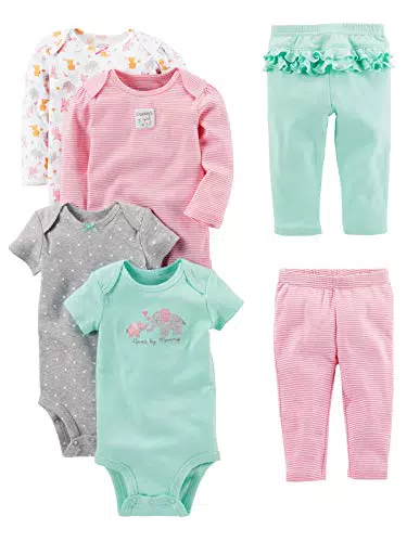 Simple Joys by Carter's Set Body e Pantaloni, 6 Pezzi Bimba