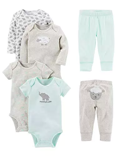 Simple Joys by Carter's Set Body e Pantaloni, 6 Pezzi Unisex Bimbi