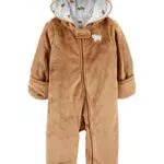 Simple Joys by Carter's Tutina con Piedini Bimba, Marrone Orsi
