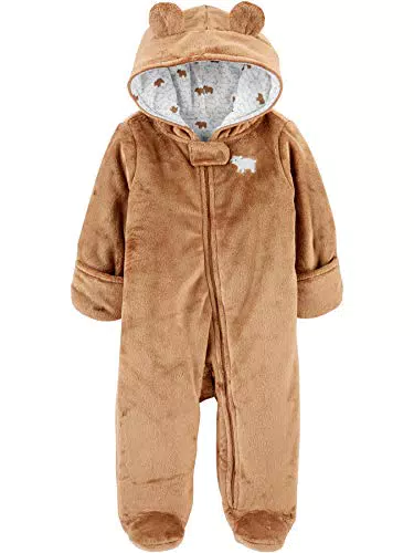 Simple Joys by Carter's Tutina con Piedini Bimba, Marrone Orsi