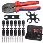 SLFYEE 27PCS Set Crimpatura Connettore per Cavo Solare per 2.5-6mm Pinza Connettori Fotovoltaico 6 Paia Connettori per Pannello Solare 2 Chiave per Connettore Solare