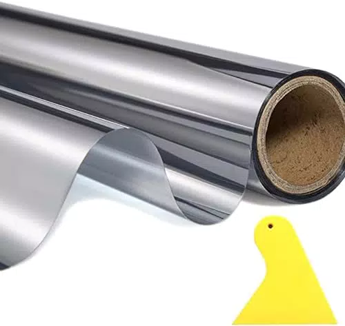 SLFYEE Pellicola Specchio da Finestra Riflettente Protezione Solare per Calore Anti-UV Protezione Privacy