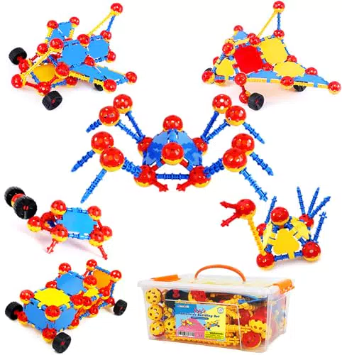 Smarkids gioco di costruzione per bambini 160pcs, giocattoli da costruzione Puzzle 3D blocchi di costruzione mattoncini per la prima infanzia Regali giocattoli bambino 3 4 5 6 7 8 9 10 anni educativi