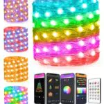 Smart Custom RGB Lucine Led Decorative Compatibile con Bianco Caldo Molteplici Scenari Applicativi Controllo App 5M 33Led Bluetooth Luci Natale con Schedule per Camera Natale Outdoor Party Deco