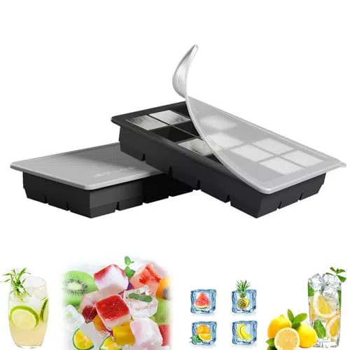 Stampo per cubetti di ghiaccio in silicone con coperchio