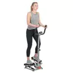 Sunny Health & Fitness Macchina Stepper a Scalini con Manubrio a Spirale Argento SF-S020027