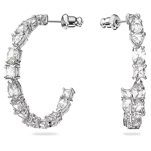 Swarovski Orecchini a cerchio Tennis Deluxe, Cristalli a taglio misto