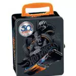Theo Klein 2881 Valigetta di raccolta Hot Wheels Valigetta in metallo che può contenere fino a 50 auto Pratiche suddivisioni Giocattolo per bambini a partire dai 3 anni