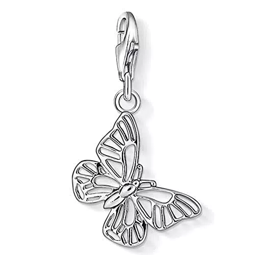 Thomas Sabo Charm Club Farfalla Pendente da Donna in Argento Sterling 925 1038-001-12