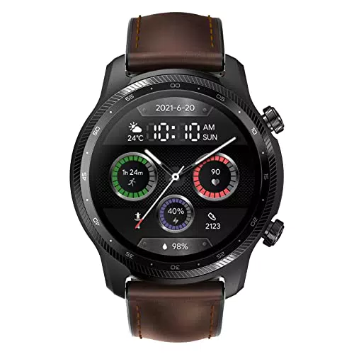 TicWatch Pro 3 Ultra 4G/LTE Smartwatch Connessione cellulare Qualcomm SDW4100 e Mobvoi Dual Processor System Wear OS for Men Ossigeno Nel Sangue
