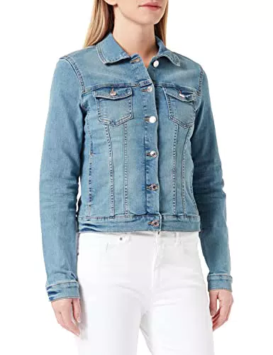 TOM TAILOR Denim Donna Giacca di Jeans 1023962, 10142 - Light Stone Blue Denim