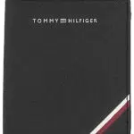 Tommy Hilfiger Portafoglio Uomo Central Trifold in Pelle
