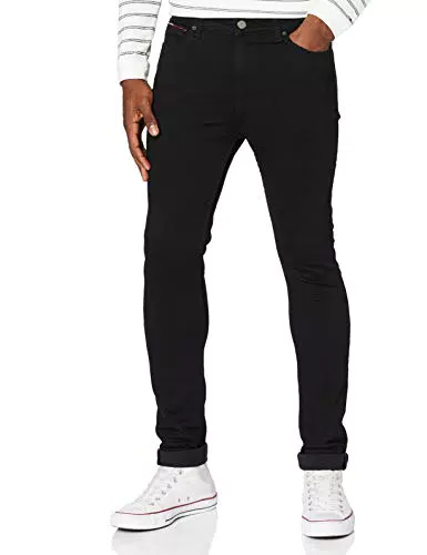 Tommy Jeans Jeans Uomo Simon Skinny Elasticizzati, Nero