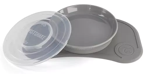 Twistshake Set di Stoviglie per Bambini Mini, Piatto di Aspirazione del Bambino + Tovaglietta del Bambino