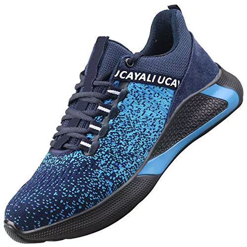 UCAYALI Scarpe Antinfortunistica Uomo Leggera Scarpe Antinfortunistiche Traspiranti Antiscivolo Estive Traspirante Ultraleggere Scarpe con Punta in Acciaio da Lavoro