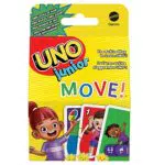 UNO, Junior Move!, gioco di carte per bambini per serate di gioco in famiglia