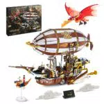 VEPOWER Ideas Dirigibile Steampunk, Set di Modelli di Costruzione Regalo Creativo per Adulti e Adolescenti 10+