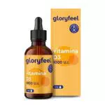 Vitamina D3 in Gocce 50ml, 1000 UI per Goccia, Supporta Ossa
