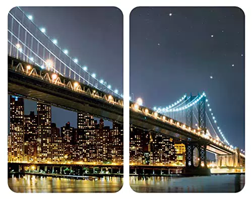 WENKO Coprifornelli Universale Brooklyn set 2 pezzi - per tutti i tipi di piani di cottura