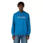 Wrangler Felpa con Cappuccio Graphic, acque Profonde
