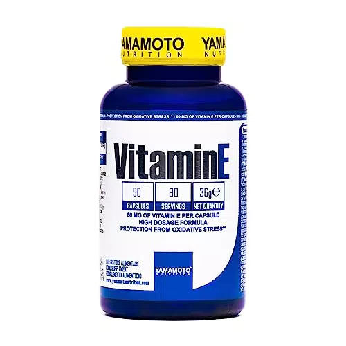 YAMAMOTO NUTRITION, Vitamin E 60mg 90 Capsule, Integratore Alimentare Con Vitamina E