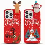 Yoedge 2 Pezzi Natale Cover per iPhone 14 Pro Max 6