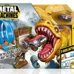 Zuru Pista Metal Machines Dinosauro, con 2 loopings