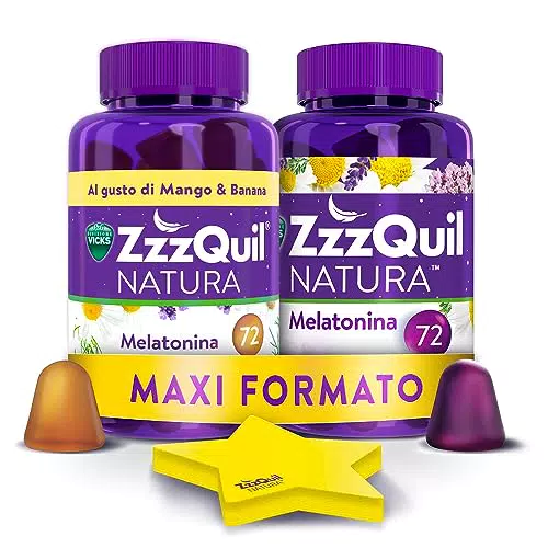 ZzzQuil Natura Integratore con Melatonina pura ed Estratti Di Valeriana Per Dormire