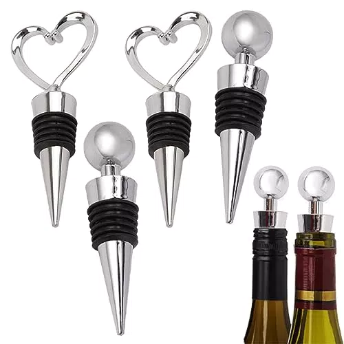 4 tappi per vino, tappo a punta in plastica, tappo per champagne