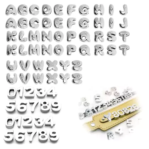 72pz Charms Alfabeto in Acciaio Inox, Charms Alfabeto in Metallo