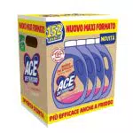 ACE Detersivo Igienizzante Colorati, Cartone da 4 Flaconi x 38 Lavaggi