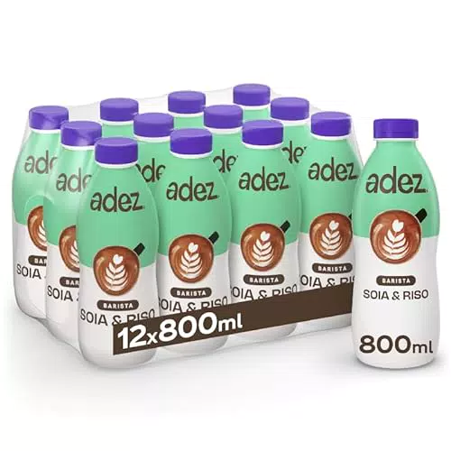 AdeZ Barista Soia e Riso 12 Bottiglie da 800ml, Bevanda Vegetale con Soia e Riso
