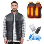 AFUNSO Gilet Riscaldato Uomo Donna, Copertura Leggera Riscaldamento Elettrico Temperatura Controllo Copertura Collo Extra Riscaldata
