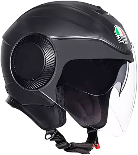 AGV Orbyt ECE 22-05 Solid Casco Moto Jet ECE 22-05 con Visierino Parasole