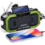 AirGearPro R-5000 Radio a Manovella, Dinamo Radio portatile ricaricabile - Batteria 5000mAh - Caricabatterie USB per smartphone - Torcia
