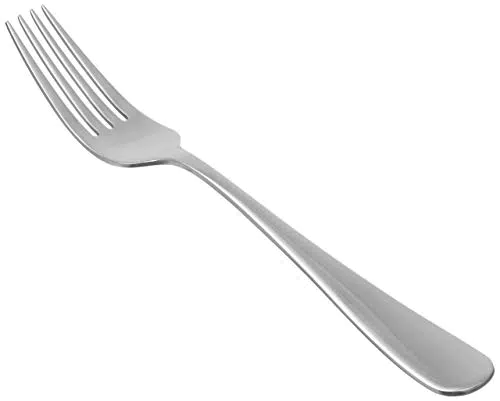 Amazon Basics - Forchette da tavola in acciaio inox con bordo arrotondato