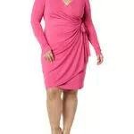 Amazon Essentials Abito Classico Avvolgente a Maniche Lunghe Donna