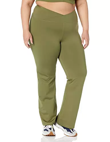 Amazon Essentials Crea i tuoi leggings a vita incrociata a zampa di elefante Donna