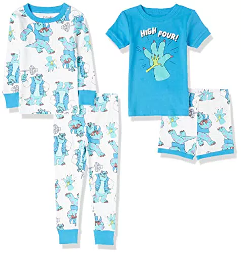 Amazon Essentials Set pigiama coordinato, Monster&co, 11-12 Anni