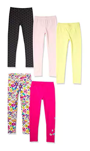 Amazon Essentials Leggings Bambine e Ragazze, Pacco da 5