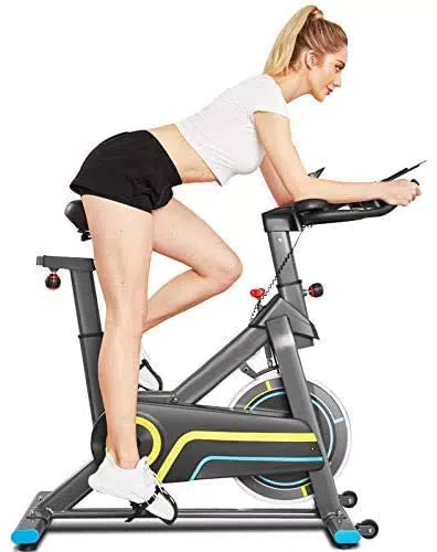 ANCHEER Bicicletta da appartamento Bici da Fitness Bike Esercizio con Display LCD e Controllo APP/Cuscino Regolabile/Supporto Tablet/Volante Silenzioso