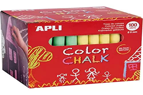 Apli Kids 14575 Gesso Col Assortiti Tondo, 100U