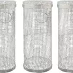 APOMOONS - Cestino per barbecue in acciaio inox, 3 pezzi