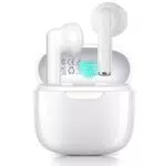 AsiceSound Cuffie Bluetooth, Auricolari Bluetooth 5.3 HD Stereo Microfono In-Ear Cuffie 46H funzione touch Cuffie impermeabili IPX6 Leggere e portatil，Bianco