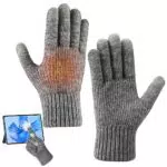  Augot Guanti Riscaldati USB, Dita Intere Guanti Invernali Uomo Donna Guanti Termici 3 Temperature Regolabili Guanti Caldi Riscaldamento Elettrico Guanti per Interno o Esterno