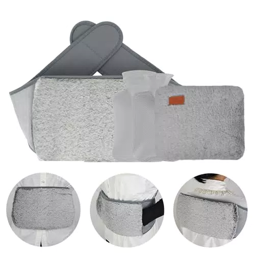 Auniq Borsa Acqua Calda con Cintura, 4 in 1 Borsa dell'Acqua Calda Peluche con copertura morbida in peluche