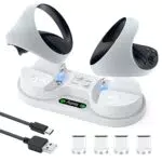 Auniq Ricarica Dock per PlayStation VR2 PSVR2, Dock di ricarica PS VR2 con 2 porte ricaricabili