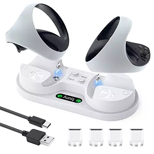 Auniq Ricarica Dock per PlayStation VR2 PSVR2, Dock di ricarica PS VR2 con 2 porte ricaricabili