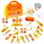Auniq Valigetta Dottore Bambini, Kit Medico Giocattolo Dottore Giocattolo con Stetoscopio